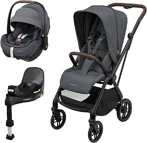 Travel System Carrinho Leona² Pebble Pro 360 Twillic Graphite - Maxi Cosi