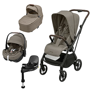 Trio Leona Twillic Truffle com Pebble Pro + Moisés - Maxi Cosi
