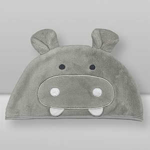 Toalha de Banho com Capuz Hipopótamo - Laço Bebê