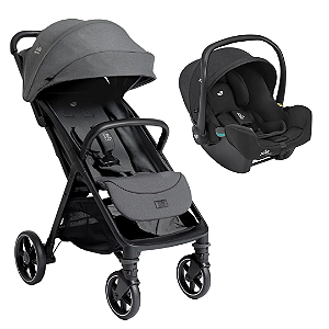 Kit Carrinho Parcel LX Ebony com Bebê conforto i-Snug Raven - Joie