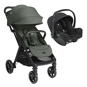 Kit Carrinho Parcel LX Evergreen com Bebê conforto i-Snug Raven - Joie