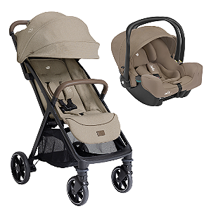 Kit Carrinho Parcel LX Sandstone com Bebê conforto i-Snug Cashew - Joie