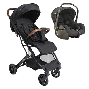 Kit Carrinho Sprint III Preto + Bebê conforto Casulo Click - Kiddo
