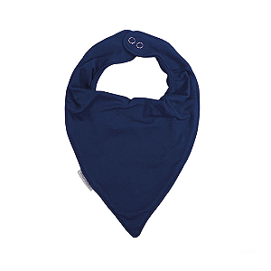 Babador Bandana Bamboo Azul Navy - Laço Bebê