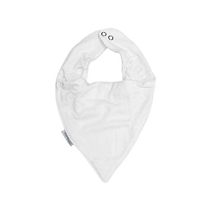 Babador Bandana Bamboo Branco - Laço Bebê