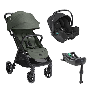 Trio Parcel LX Evergreen com Bebê Conforto i-Snug e Base Isofix - Joie