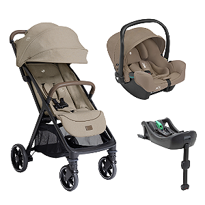 Trio Parcel LX Sandstone com Bebê Conforto i-Snug e Base Isofix - Joie