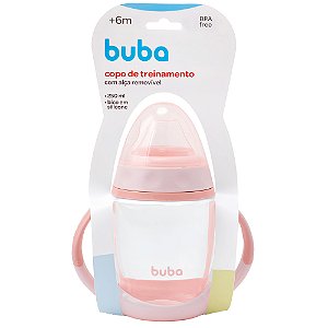 COPO COM ALÇA REMOVÍVEL ROSA 250 ML - BUBA