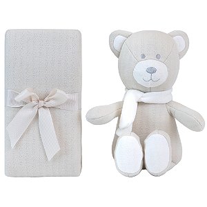 Kit Ursinho Com Mantinha Bege – Buba