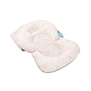 Almofada de Banho Para Bebê Estampada Urso Rosa - Pimpolho