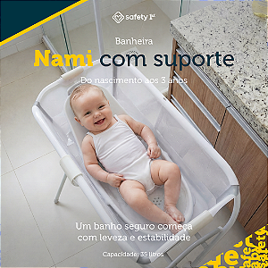 Banheira Nami com Redutor e Suporte Branca - Safety 1st
