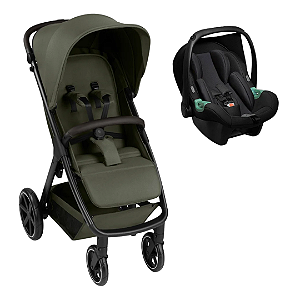 Kit Carrinho Avus Two Avocado com Bebê Conforto Tulip - ABC DESIGN