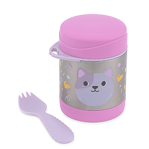 Pote Térmico com Talher Besties Gatinha - Skip Hop