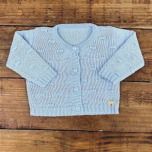 Casaquinho de tricot Estrela Azul Salinas 0 a 3 Meses