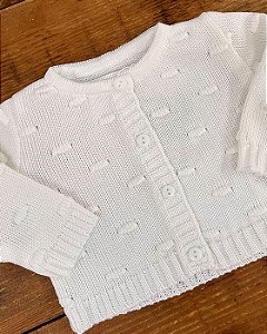 Casaquinho de tricot Estrela Offwhite 0 a 3 Meses