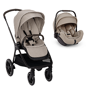 Carrinho Triv LX Bege Chateau + Bebê Conforto Arra flex Chateau- Nuna