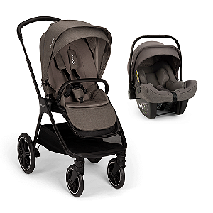 Carrinho Triv LX Cinza Thunder + Bebê Conforto Pipa Next Thunder - Nuna