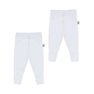 Kit de Calça com pé Reversível Suedine Prime Cortton Branco 2 unid - Piu Piu