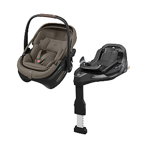 Bebê Conforto Coral Slide Pro + Base Slide Pro Oak Truffle - Maxi Cosi