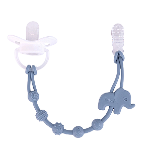 Prendedor De Chupeta Em Silicone Cloudy Elefante – Buba