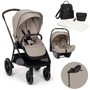 Kit Carrinho Triv LX Chateau + Pipa Next + Base Curv + Bolsa Essential Bag - Nuna