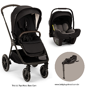 Trio Triv LX Caviar + Pipa Next + Base Curv - Nuna