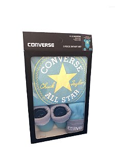 Kit 3 Peças Converse Baby - Azul