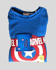 Pijama de Fleece Capitão América - Marvel