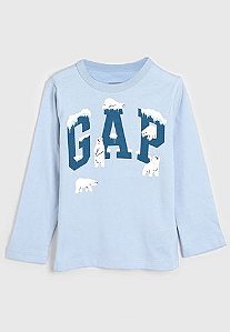 Camiseta GAP manga longa Urso Polar