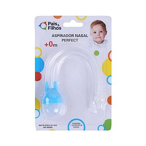 Aspirador Nasal Bebê Manual Infantil Azul Pais e Filhos