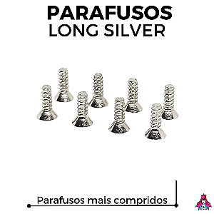 Kit Parafusos Custom versão *Long* cor Silver (Mais compridos)