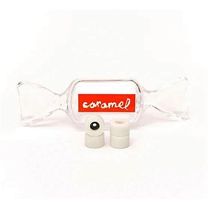 Rodas marca *Caramel* White 8mm *Uretano Shore 65D* (Importadas)(Made in Spain)