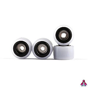Rodas Leefai Réplicas Flat-Face Dual-Durometer cor White