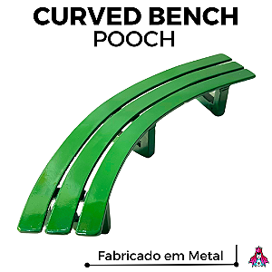 Obstáculo Pooch modelo *Curved Metal Bench* cor Verde