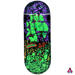 Deck Ultimate Series *Custom Collab Emerald* modelo ''Creature Vikings Of The New Mesh'' 34x96mm *Heat-Transfer* (100% Maple)
