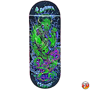 Deck Ultimate Series *Custom Collab Emerald* modelo ''Creature Al Partanen Azul'' 34x96mm *Heat-Transfer* (100% Maple)