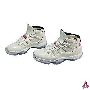 Mini Sneakers Jordan cor Branco & Vermelho