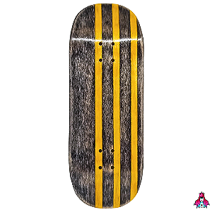 Deck marca Custom linha *Obscure* Split-Ply (34x97mm)(7.1g)(Street Shape)(Collab D'oh) + Tape Alien V2