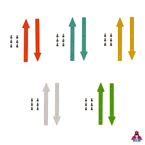 Kit de Boardrails C/ Parafusos marca *Custom* modelo ''Arrow'' **Diversas Cores**