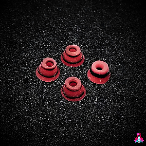 Kit de Bushings (Amortecedores) marca *Custom* modelo ''Twist'' shore (78A) (Cone Shape) Color Mix Swirl #4