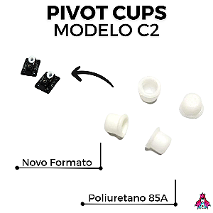 Kit Pivot Cups Custom C2 cor Branco (Feitos em Poliuretano 80A)