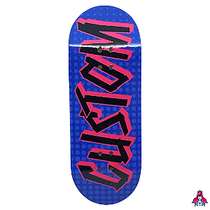 Deck marca Custom linha *Premium Series* medida 34x96mm modelo “Custom Blue“ + Tape Alien Stardust V2 (100% Maple)