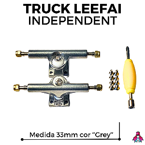 Par de Trucks *Leefai* modelo ''Independent'' medida *33mm* cor ''Gray''