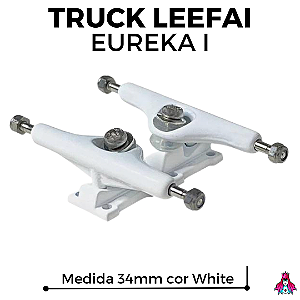 Par de Trucks *Leefai* modelo Réplica dos trucks DT-Zero Eureka I / 34mm cor White