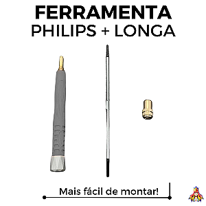 Ferramenta Fingerboard Mega Longa com Imã Desmontável Cinza
