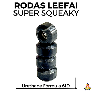 Rodas Leefai Super Squeaky Black Swirl Urethane Formula 61D