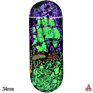 Deck Custom Premium 34mm - “Vikings Of The Mesh Law“ - com Tape Alien