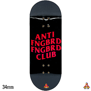 Deck Custom Premium 34mm - “Anti Fngbrd Fngbrd Club Red“ - com Tape Alien