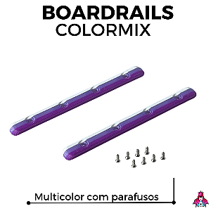 Kit de Boardrails Custom ColorMix Plastic com Parafusos cor PurpleHaze