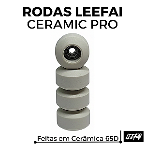 Rodas Leefai "Ceramic PRO" Soft 65D (7.8x4.8mm) cor Off-White